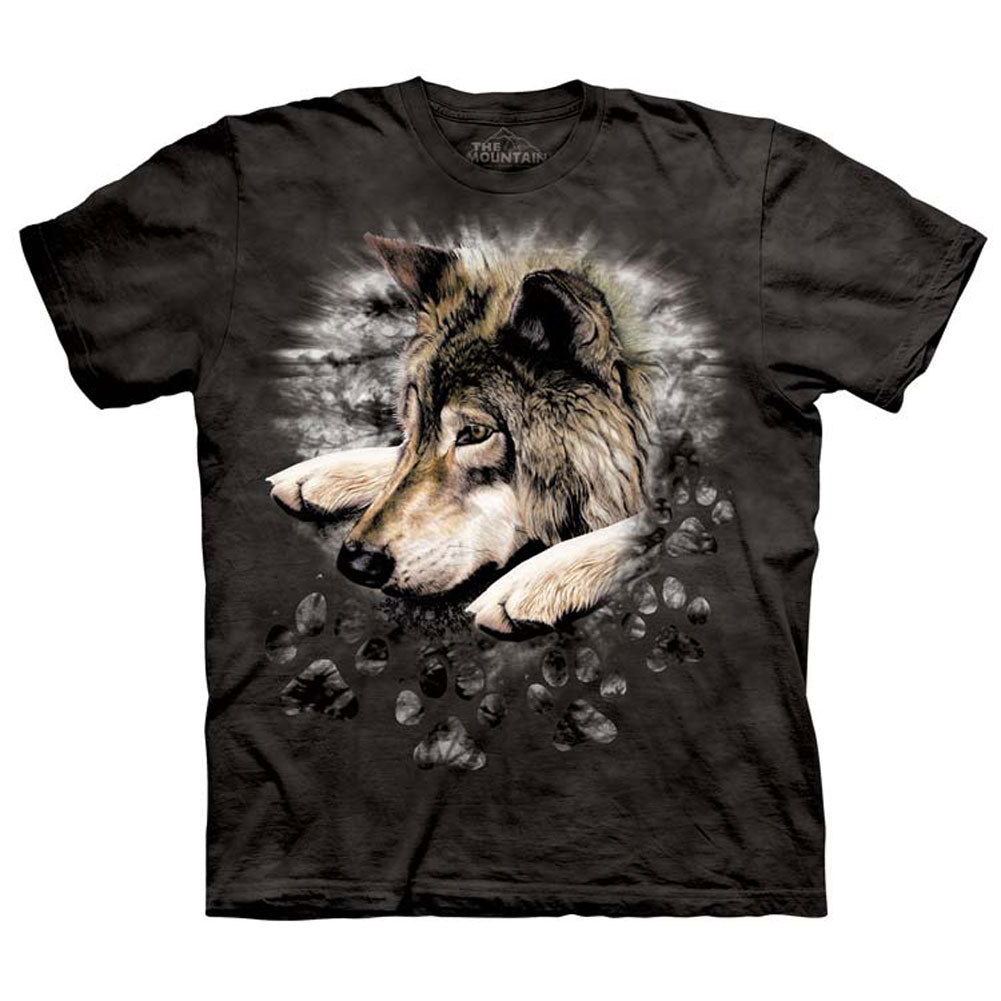 The Mountain Wolf In Dyed Paw T-shirt