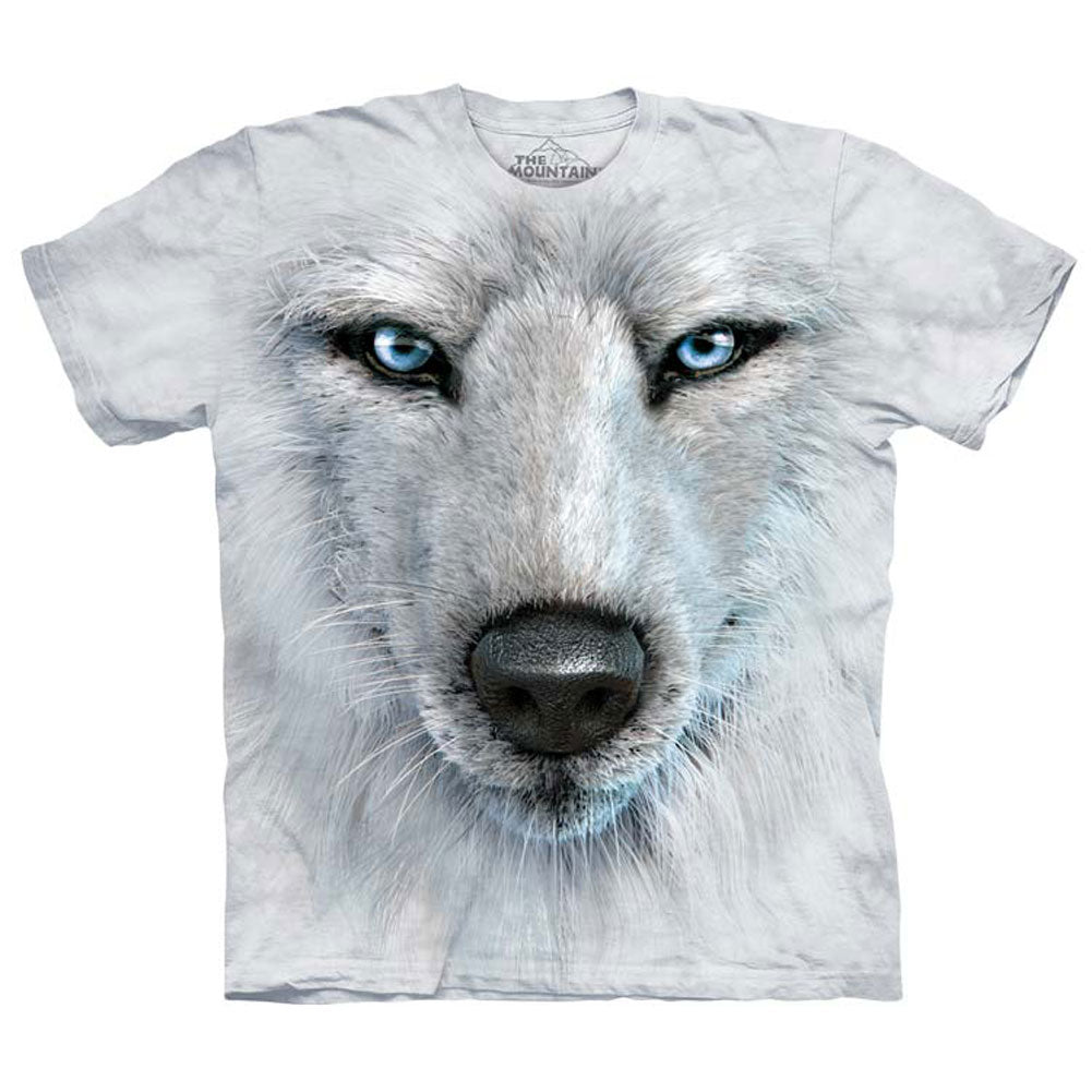 The Mountain White Wolf Face Small T-shirt