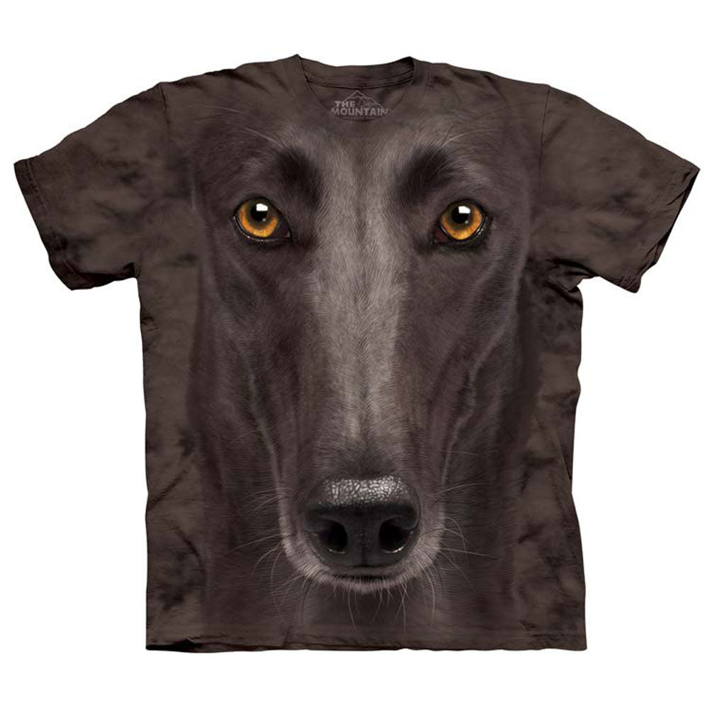 The Mountain Black Greyhound Face Small T-shirt