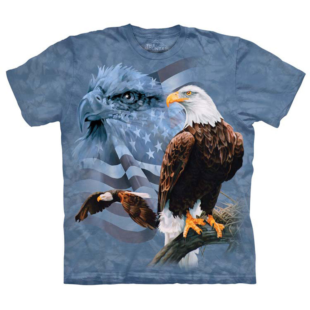 The Mountain Faded Flag & Eagles T-shirt