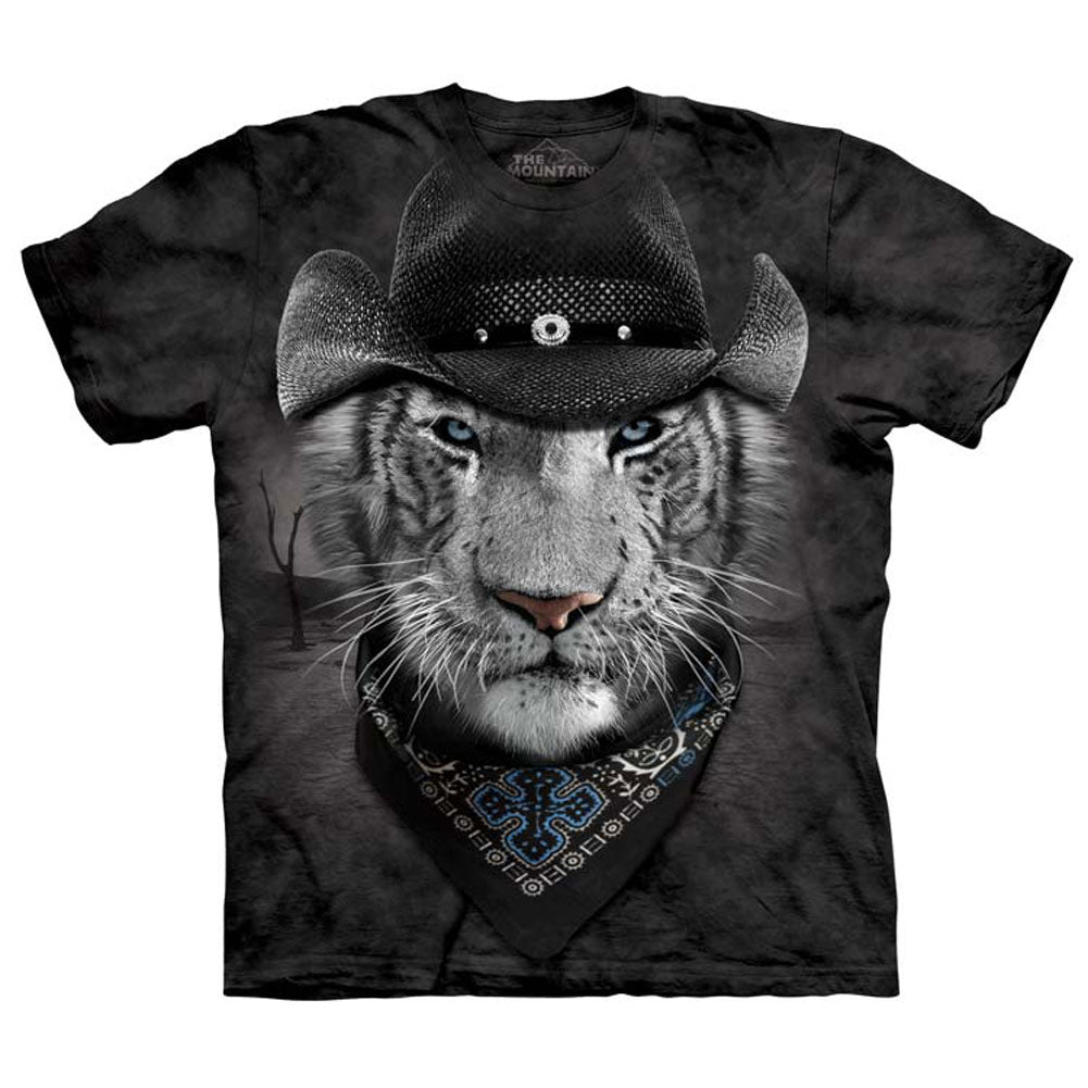 The Mountain Cowboy White Tiger T-shirt
