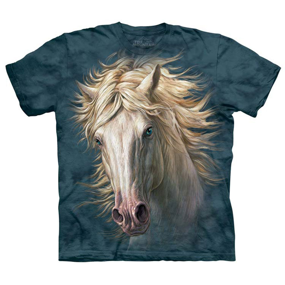 The Mountain White Horse Portrait T-shirt