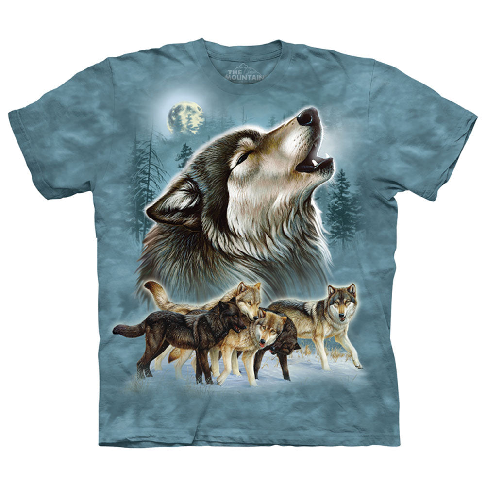 The Mountain Old School Wolf Collage T-shirt