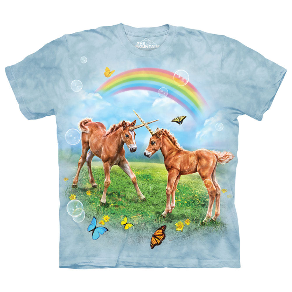 The Mountain Dueling Unicorn Twins T-shirt