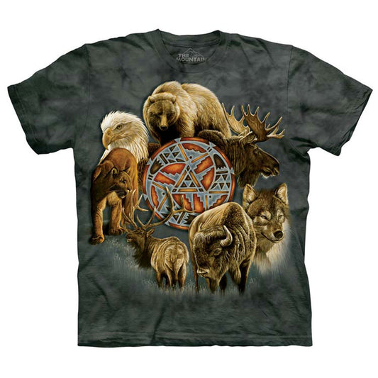 The Mountain Animal Spirit Circle T-shirt