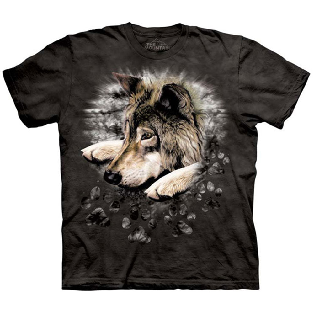 The Mountain Wolf In Dye Paw T-shirt
