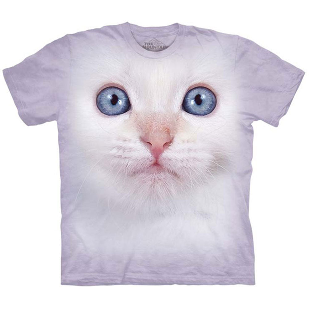 The Mountain White Kitten Face T-shirt
