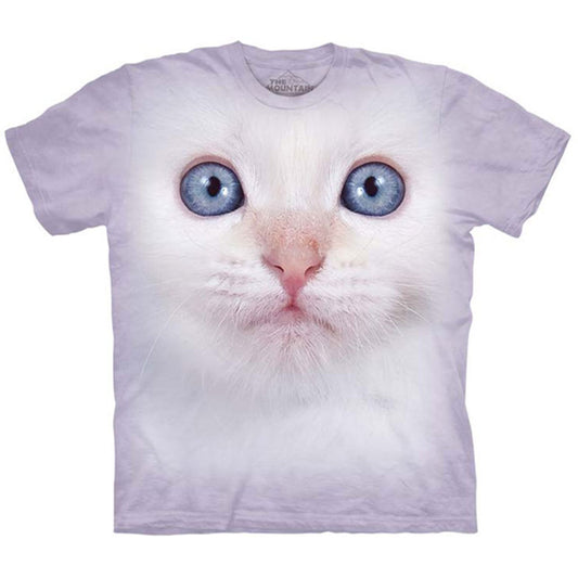 The Mountain White Kitten Face T-shirt