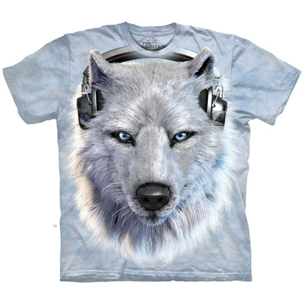 The Mountain White Wolf Dj T-shirt