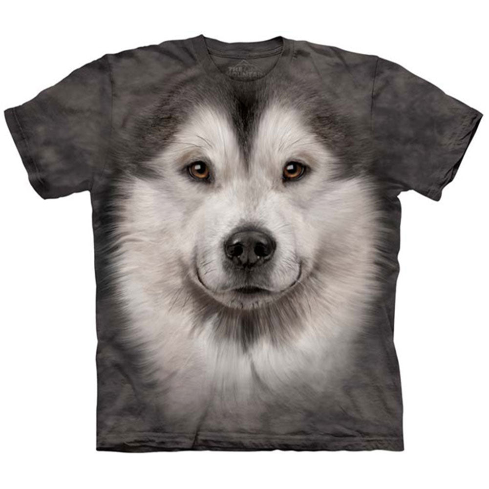 The Mountain Alaskan Malamute Face S T-shirt
