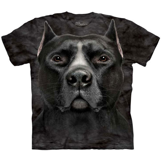 The Mountain Black Pitbull Head S T-shirt