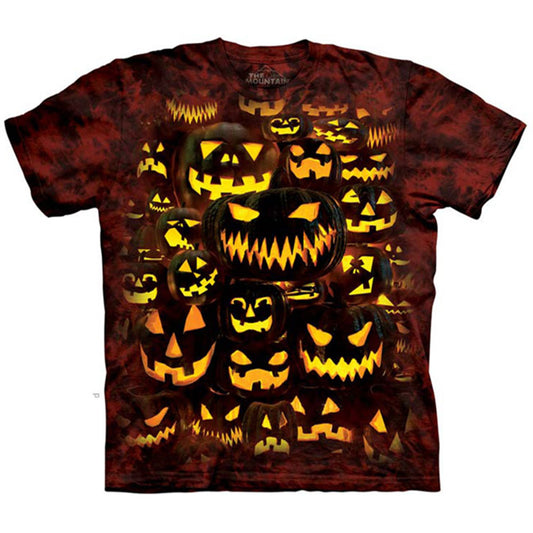 The Mountain Jack O Lantern Wall T-shirt