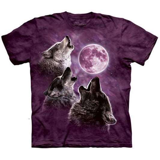 The Mountain 3 Wolf Moon In Purple T-shirt