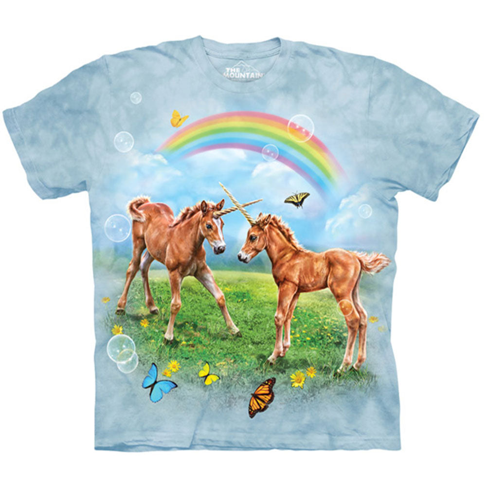 The Mountain Dueling Unicorn Twins T-shirt