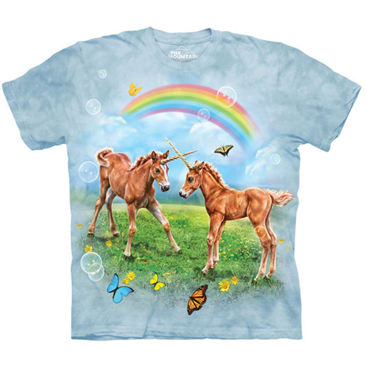 The Mountain Dueling Unicorn Twins T-shirt