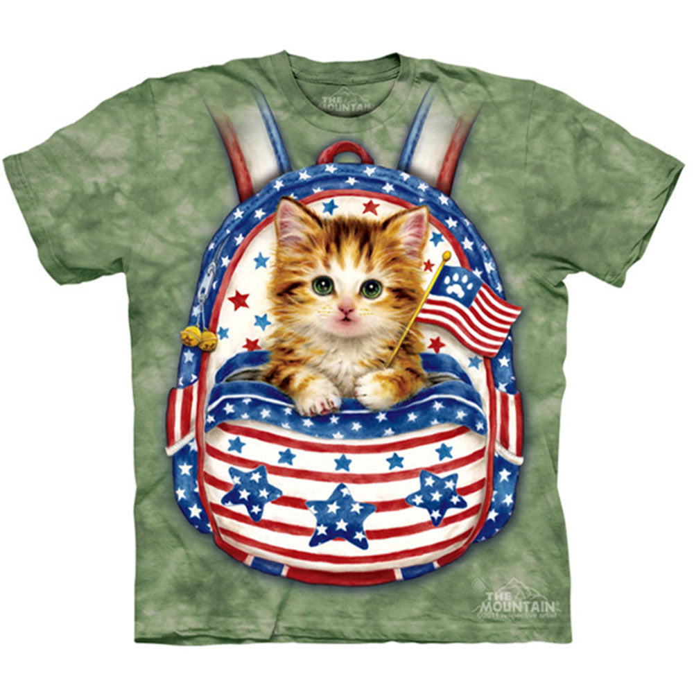 The Mountain Patriotic Backpack Kitten S T-shirt