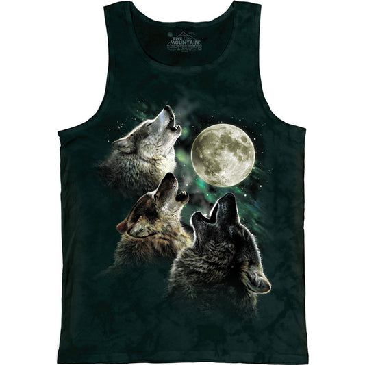 The Mountain Three Wolf Moon Mens Tank