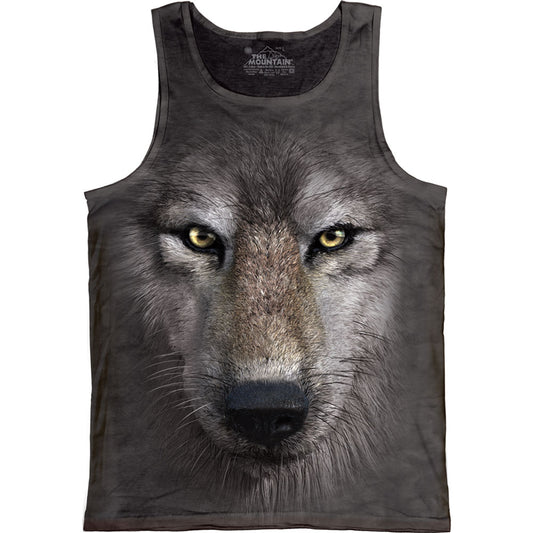 The Mountain Wolf Face Mens Tank