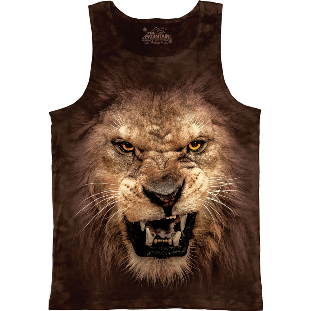 The Mountain Big Face Roaring Lion Mens Tank