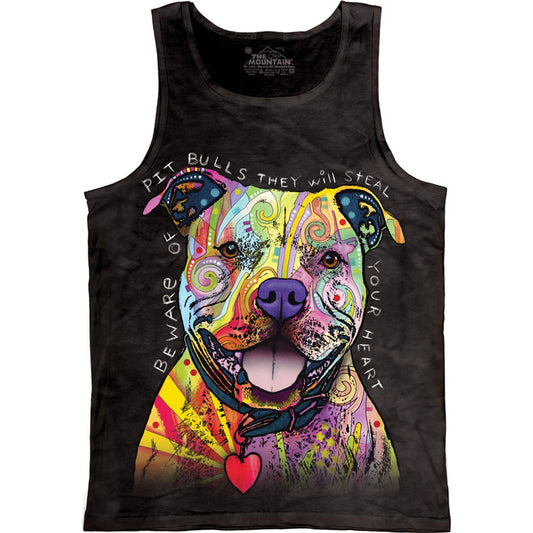 The Mountain Beware Of The Pit Bulls Mens Tank