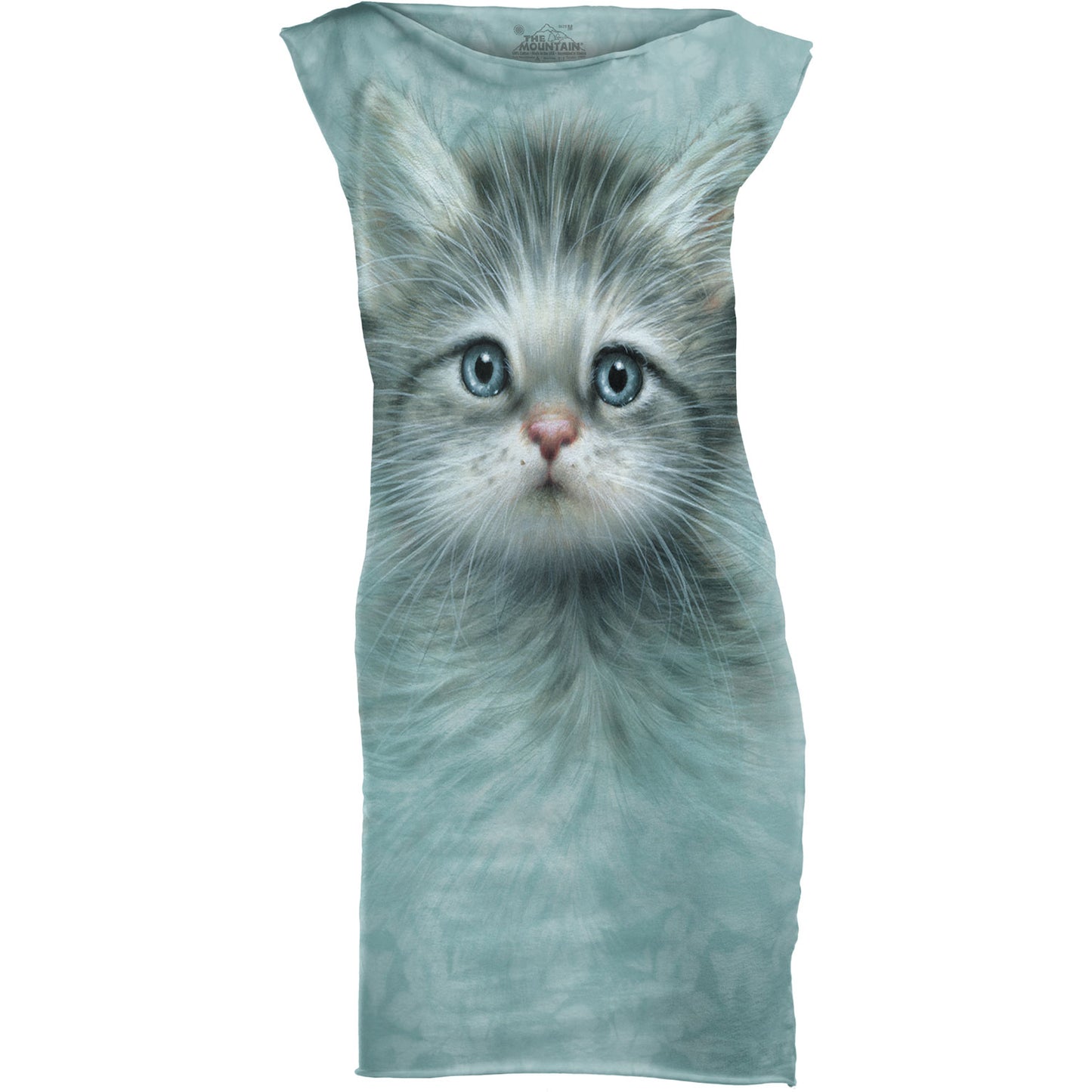 The Mountain Blue Eyed Kitten Small Mint Dress