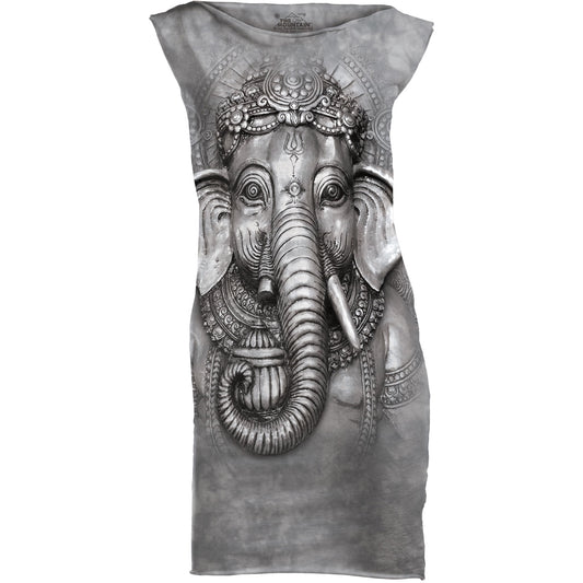 The Mountain Big Face Ganesh Mint Dress