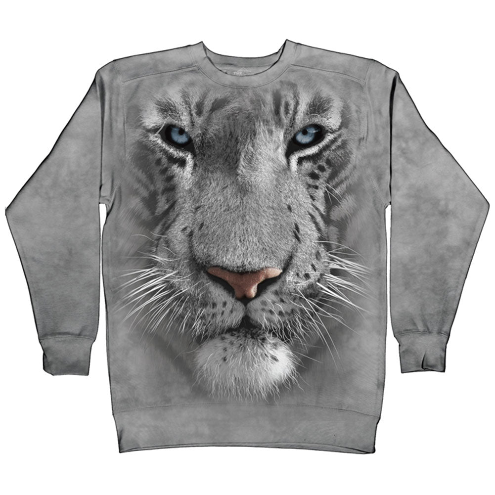 The Mountain White Tiger Face Sweatshirt