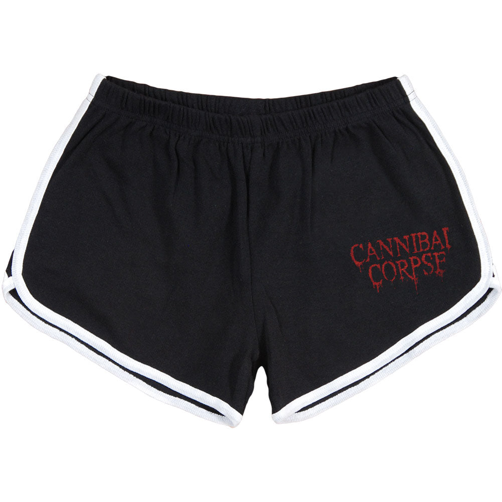 Cannibal Corpse Logo Corpse Girl Running Shorts Booty Shorts Front