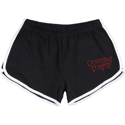 Cannibal Corpse Logo Corpse Girl Running Shorts Booty Shorts Front