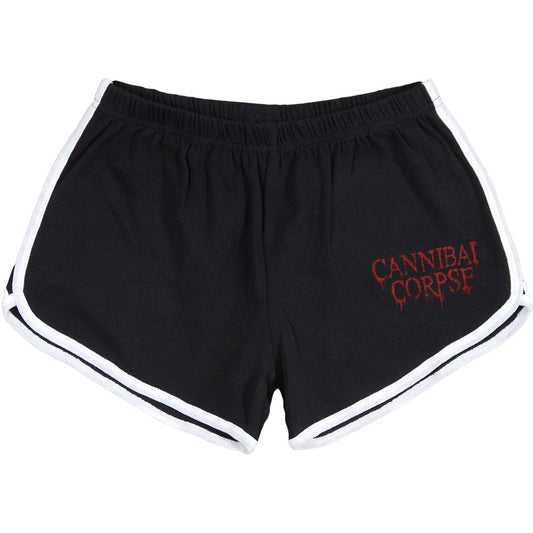 Cannibal Corpse Logo Corpse Girl Running Shorts Booty Shorts Front