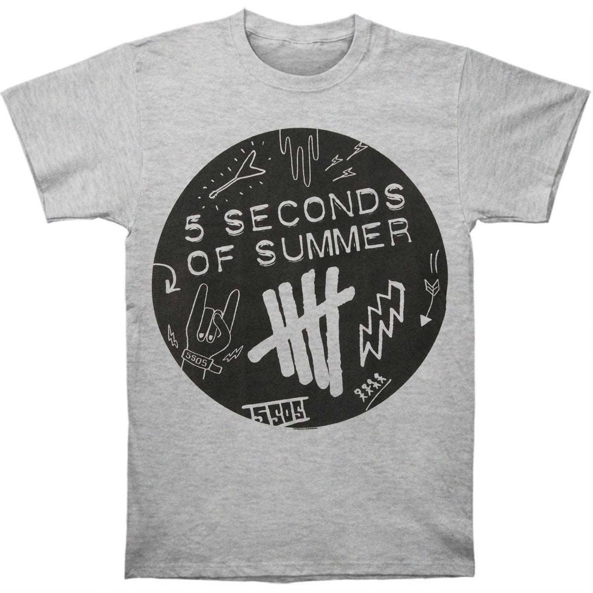 5 Seconds Of Summer Scribble Logo T-shirt Front