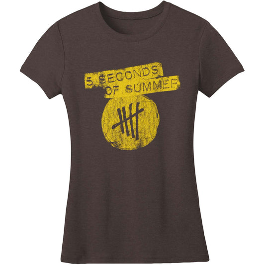 5 Seconds Of Summer Tally Logo Junior Top Front