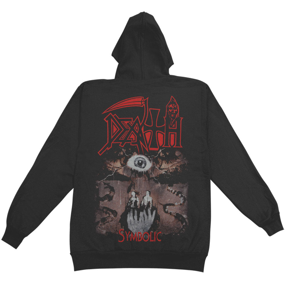 Death Symbolic Zippered Hooded Sweatshirt Back