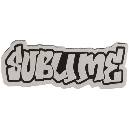 Sublime Logo On Silver Sticker Front