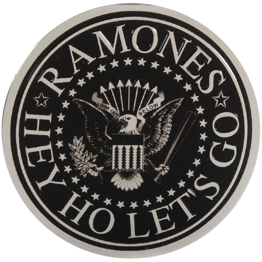 Ramones Seal Round Metal Sticker Front
