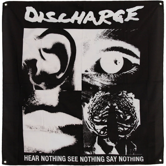 Discharge Hear Nothing Cloth Flag Poster Flag