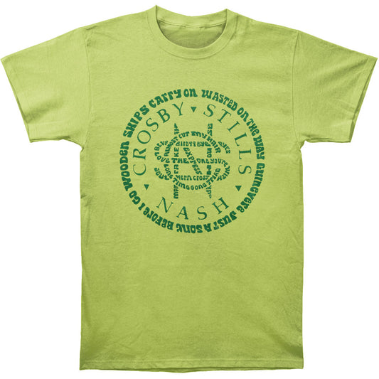Crosby Stills Nash Young Songs Circle Logo Slim Fit T-shirt Front