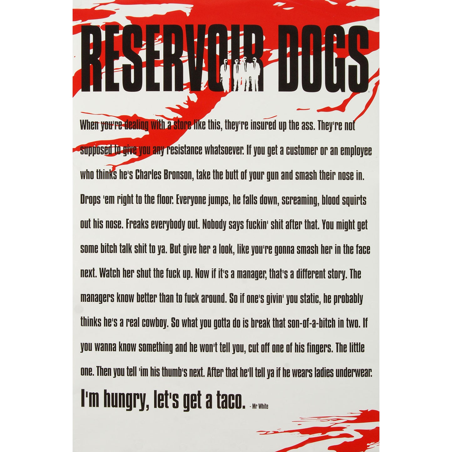 Reservoir Dogs Reservoir Dogs Mr. White Domestic Poster