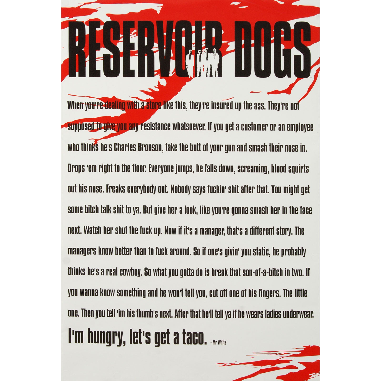 Reservoir Dogs Reservoir Dogs Mr. White Domestic Poster