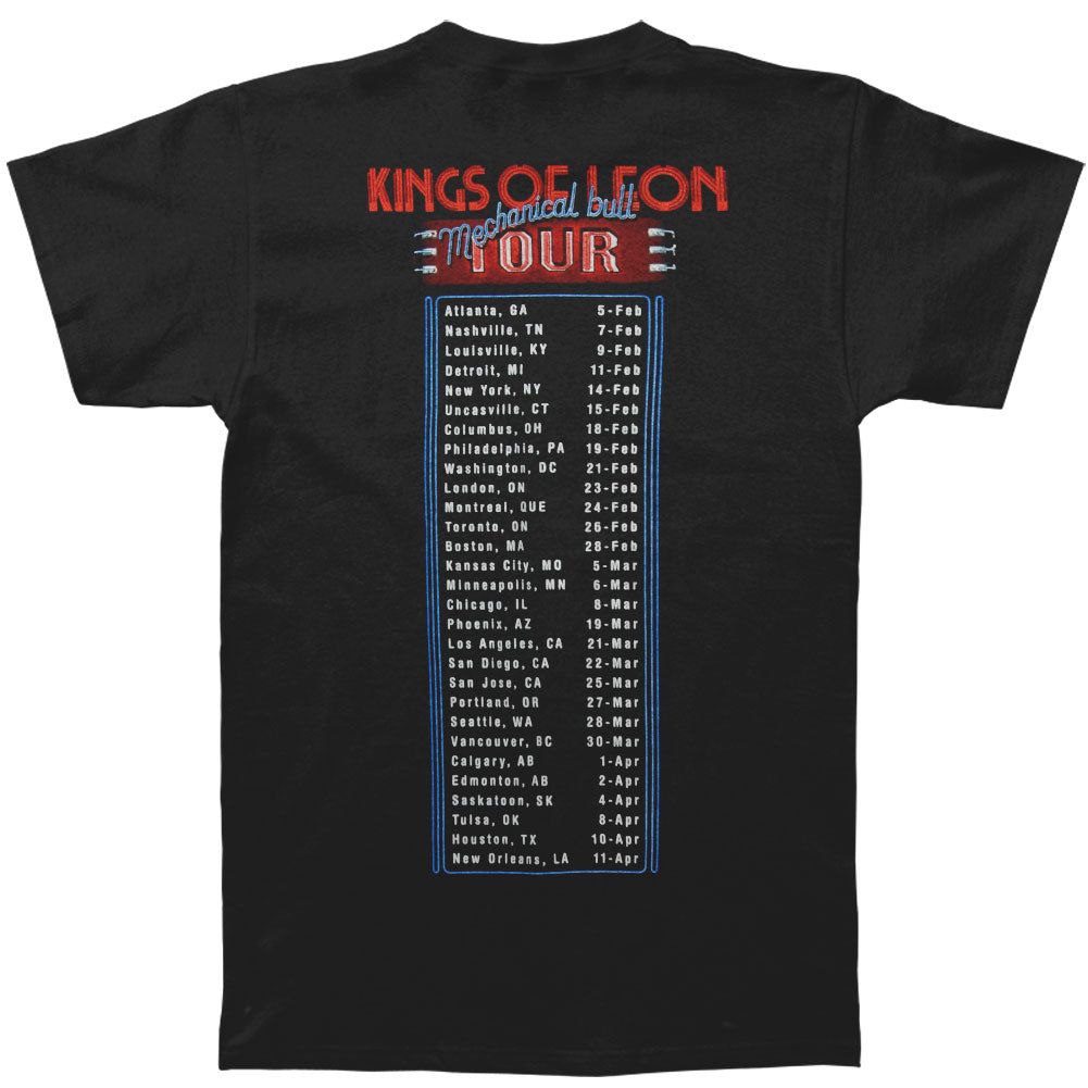 Kings Of Leon 2014 Mechanical Bull Tour Date T-shirt Back