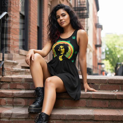 Pot Leaves Work Dress