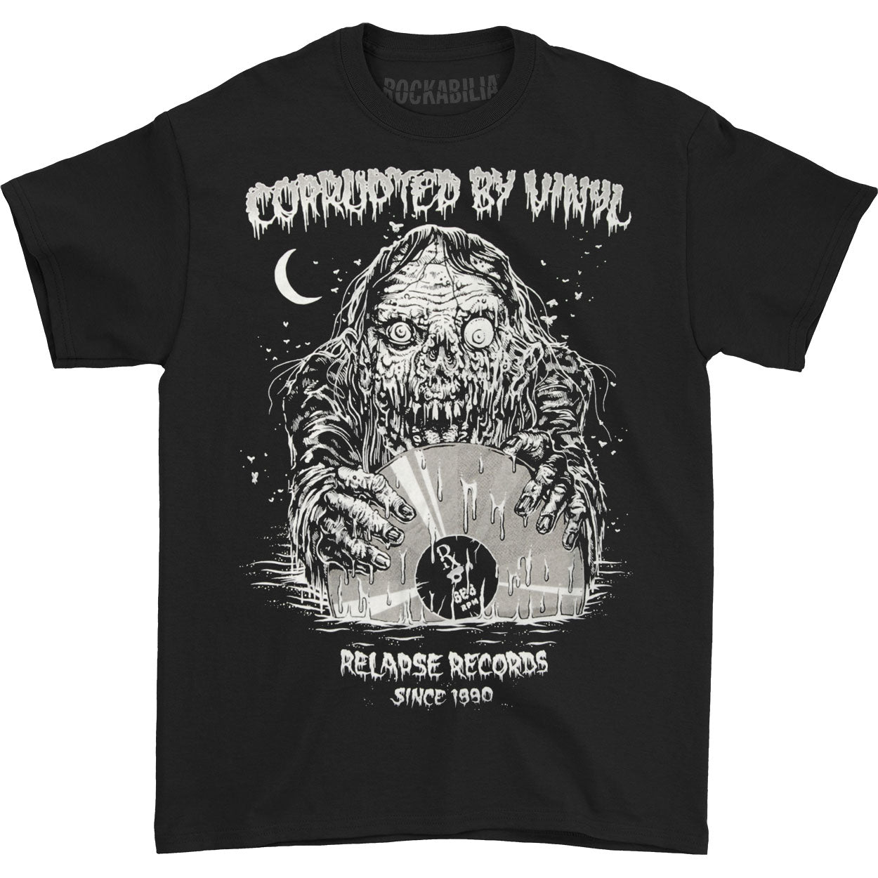 Relapse Records Corrupted By Vinyl T-shirt Front