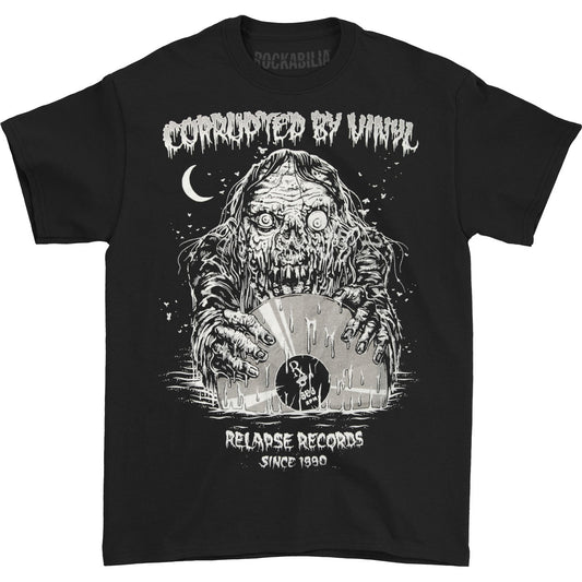 Relapse Records Corrupted By Vinyl T-shirt Front