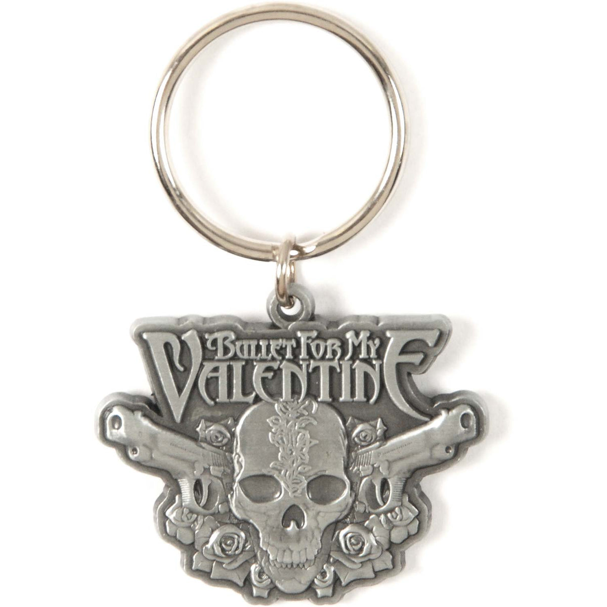 Bullet For My Valentine Two Pistols Metal Key Chain Front