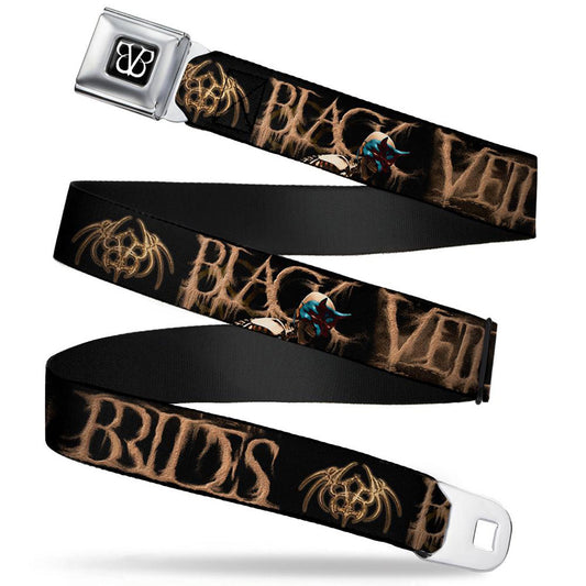 Black Veil Brides Dust Mask Skeleton Seatbelt Buckle Belt Front