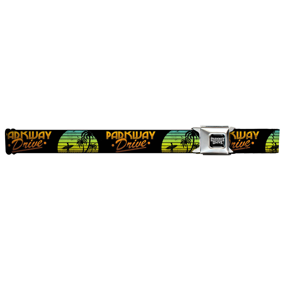 Parkway Drive Sunset Seatbelt Buckle Belt Front