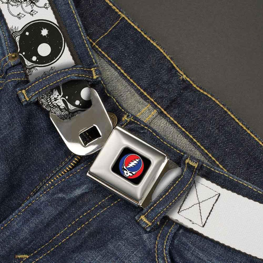 Grateful Dead Space Your Face Seatbelt Buckle Belt