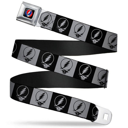 Grateful Dead Steal Your Face Blocks Seatbelt Buckle Belt