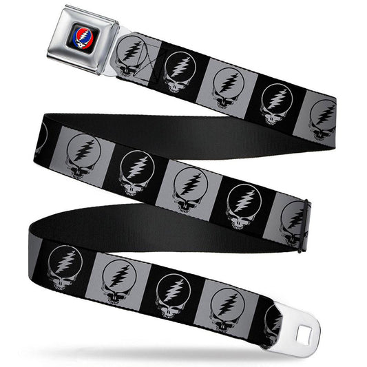 Grateful Dead Steal Your Face Blocks Seatbelt Buckle Belt