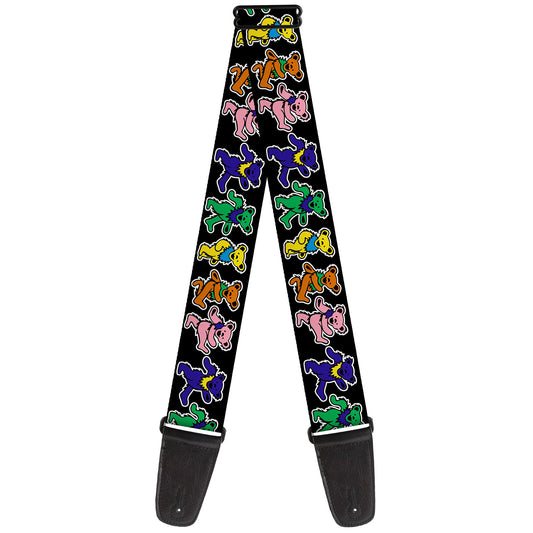Grateful Dead Dancing Bears Guitar Strap Front